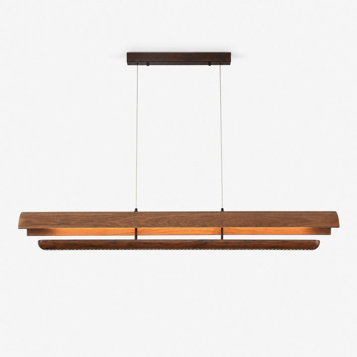 Curved Wood Linear Pendant Light - Vakkerlight