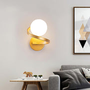 Curved Brass Wall Lamp