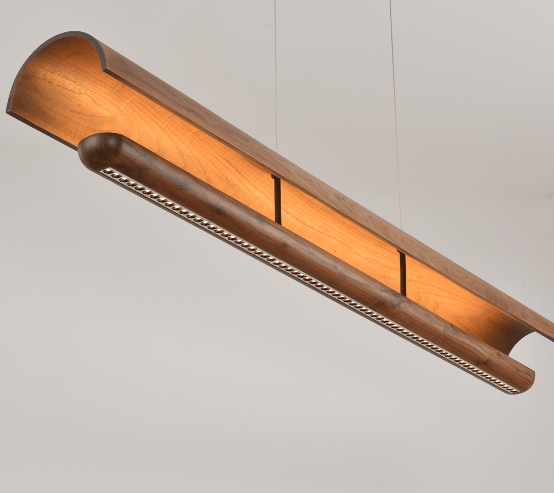 Curved Wood Linear Pendant Light - Vakkerlight