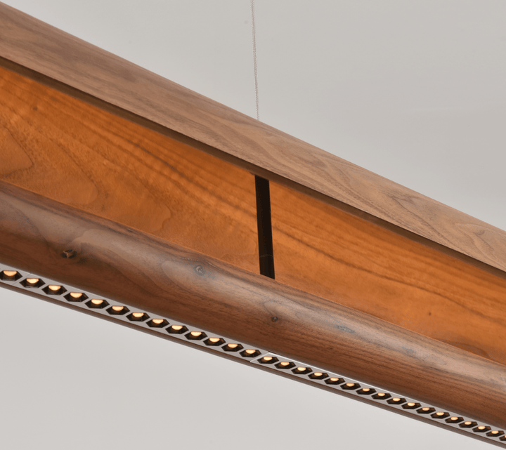 Curved Wood Linear Pendant Light - Vakkerlight