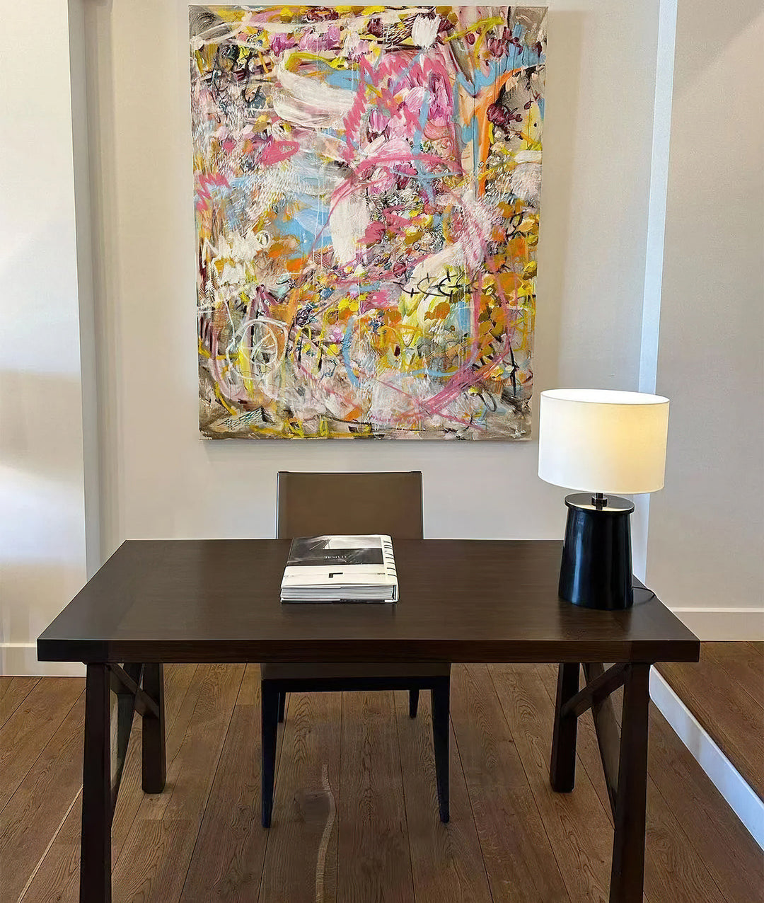 Modern Brass Cylinder Table Lamp
