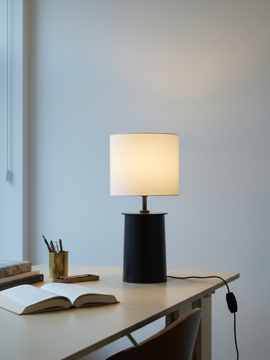 Modern Brass Cylinder Table Lamp