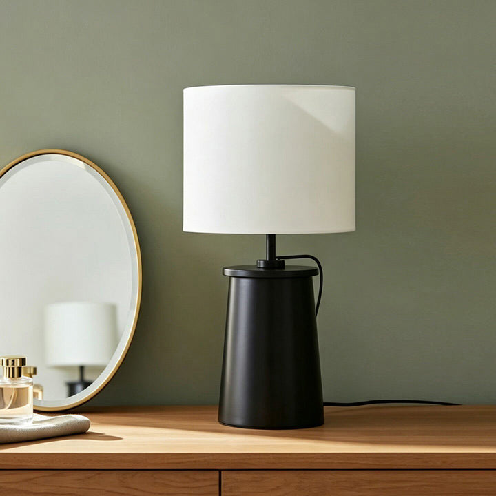 Modern Brass Cylinder Table Lamp