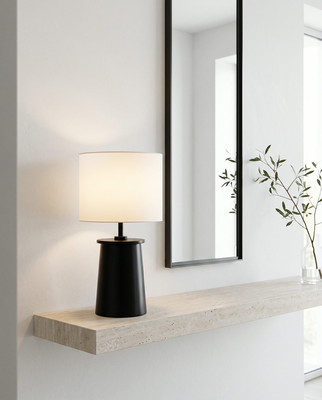 Modern Brass Cylinder Table Lamp