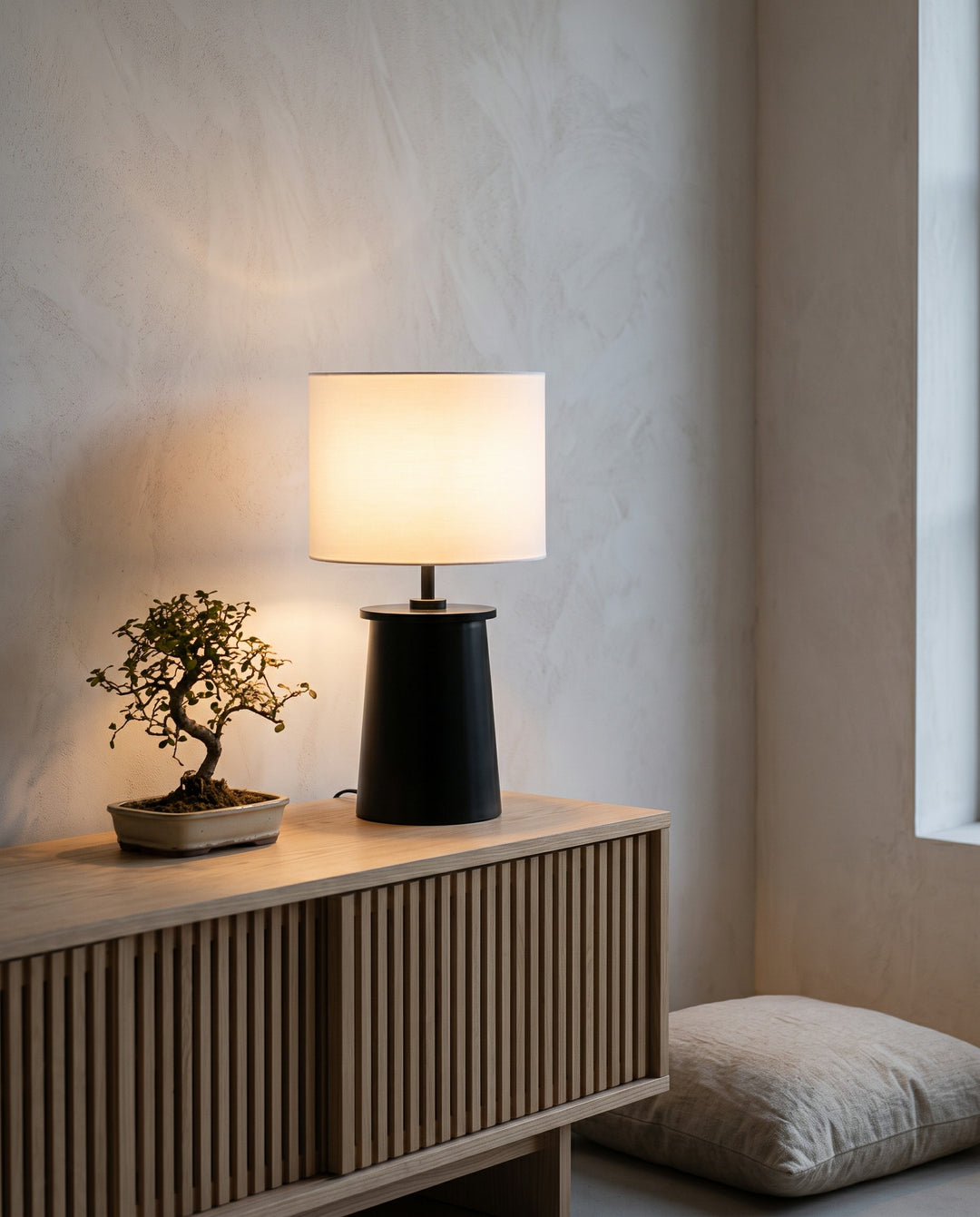 Modern Brass Cylinder Table Lamp