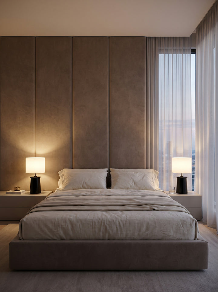 Modern Brass Cylinder Table Lamp