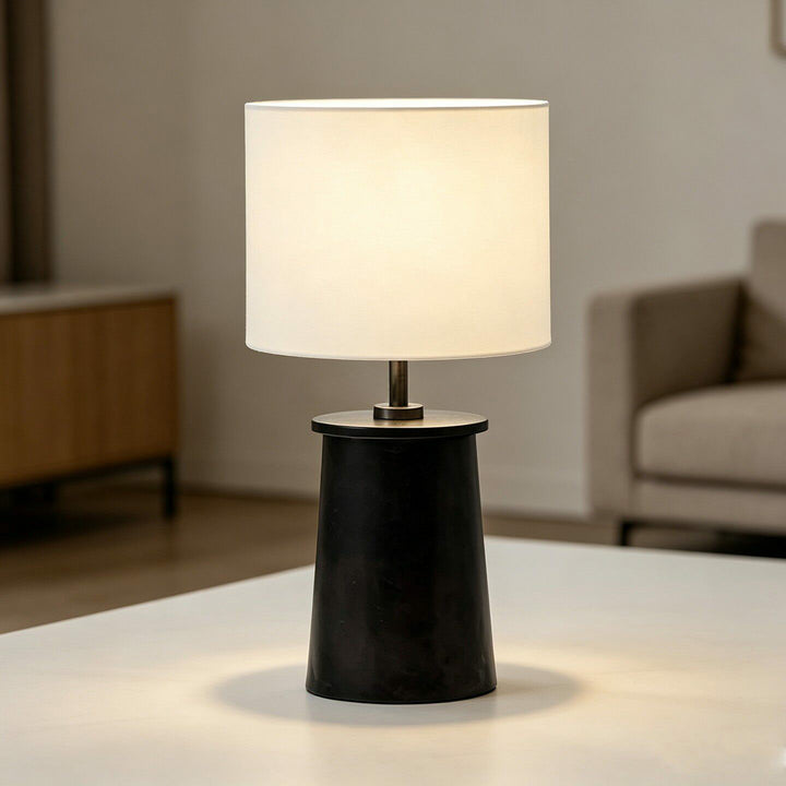Modern Brass Cylinder Table Lamp
