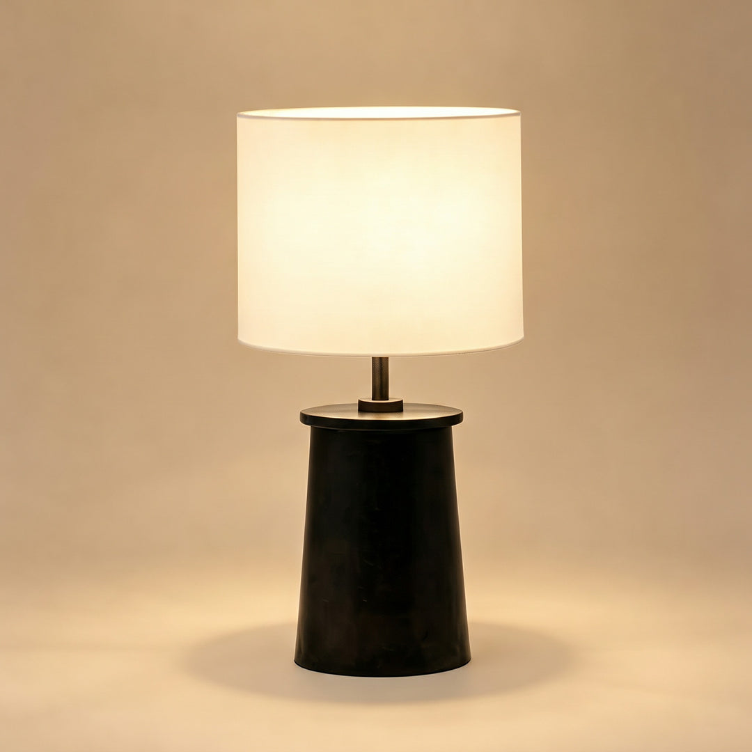 Modern Brass Cylinder Table Lamp
