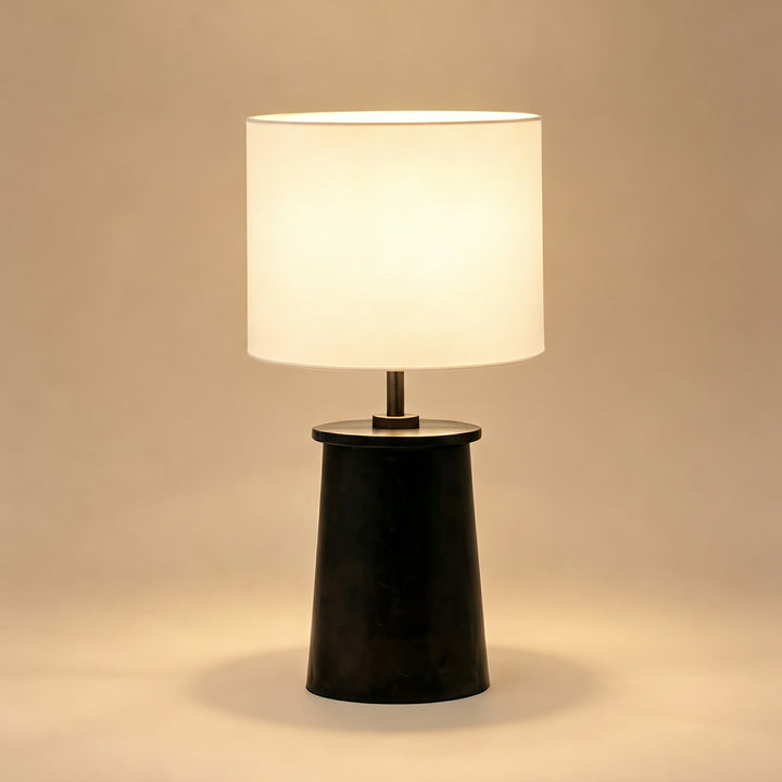 Modern Brass Cylinder Table Lamp