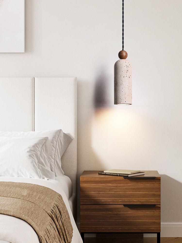 Cylinder Wood Bead Pendant Light - Vakkerlight