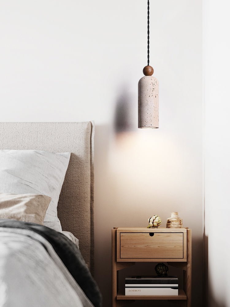 Cylinder Wood Bead Pendant Light - Vakkerlight