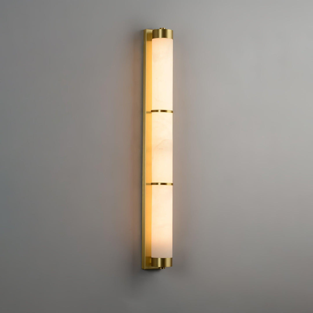 Cylindra Alabaster Brass Wall Light - Vakkerlight