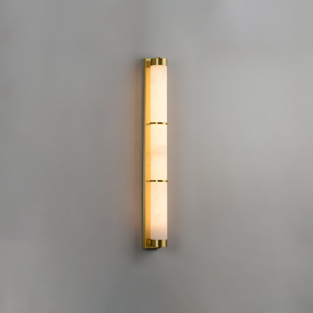 Cylindra Alabaster Brass Wall Light - Vakkerlight