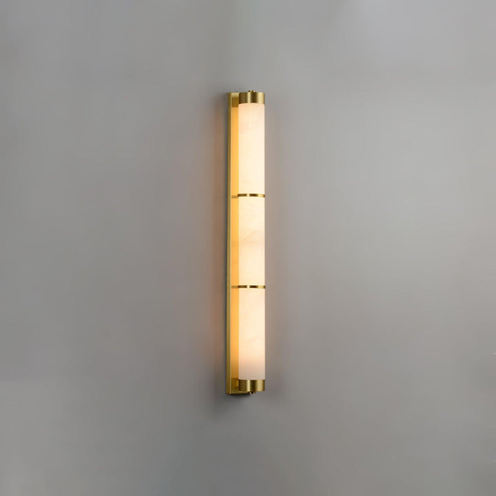 Cylindra Alabaster Brass Wall Light - Vakkerlight