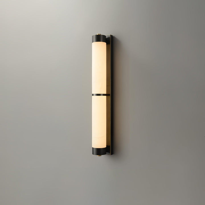 Cylindra Alabaster Brass Wall Light - Vakkerlight