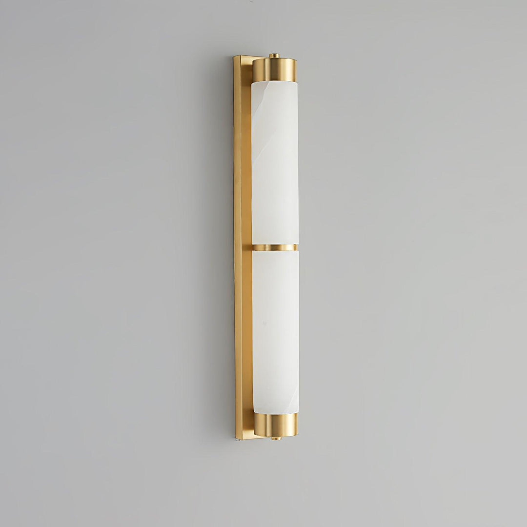 Cylindra Alabaster Brass Wall Light - Vakkerlight