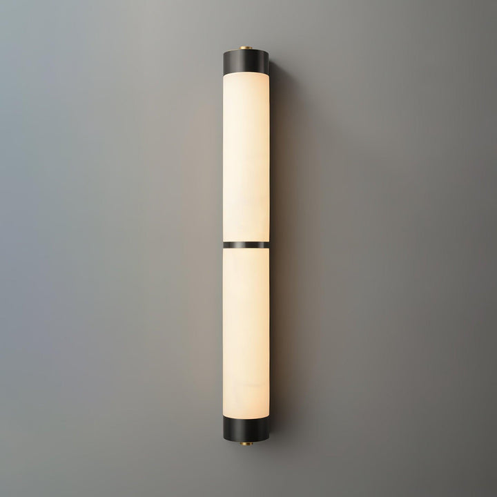 Cylindra Alabaster Brass Wall Light - Vakkerlight