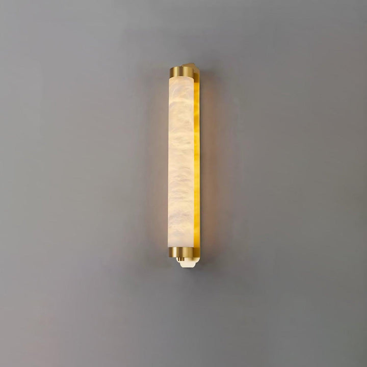 Cylindra Alabaster Brass Wall Light - Vakkerlight