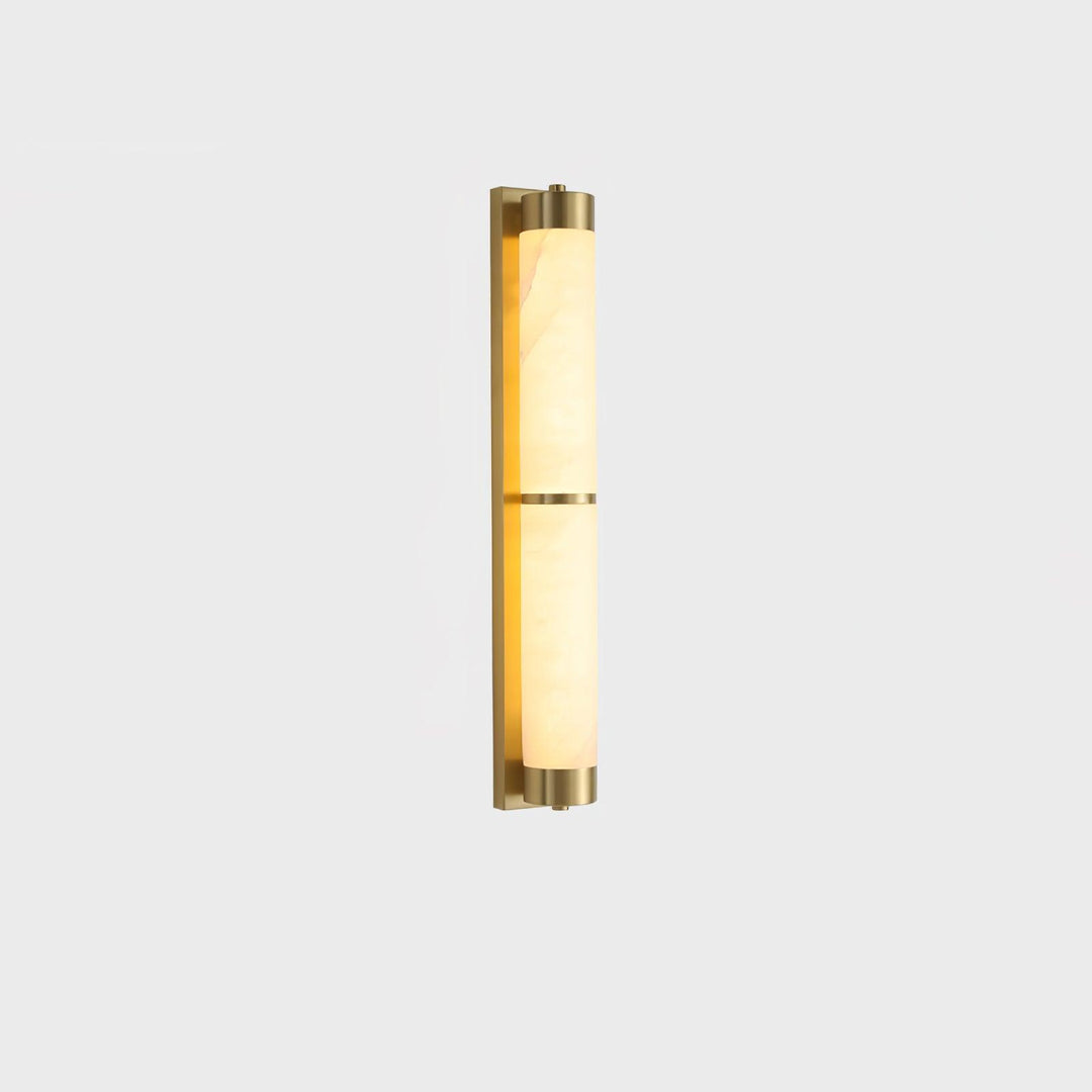 Cylindra Alabaster Brass Wall Light - Vakkerlight