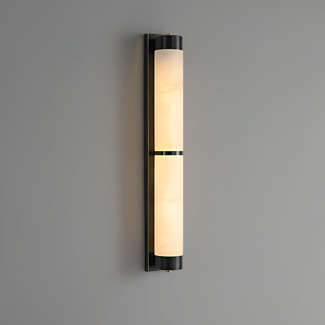 Cylindra Alabaster Brass Wall Light - Vakkerlight