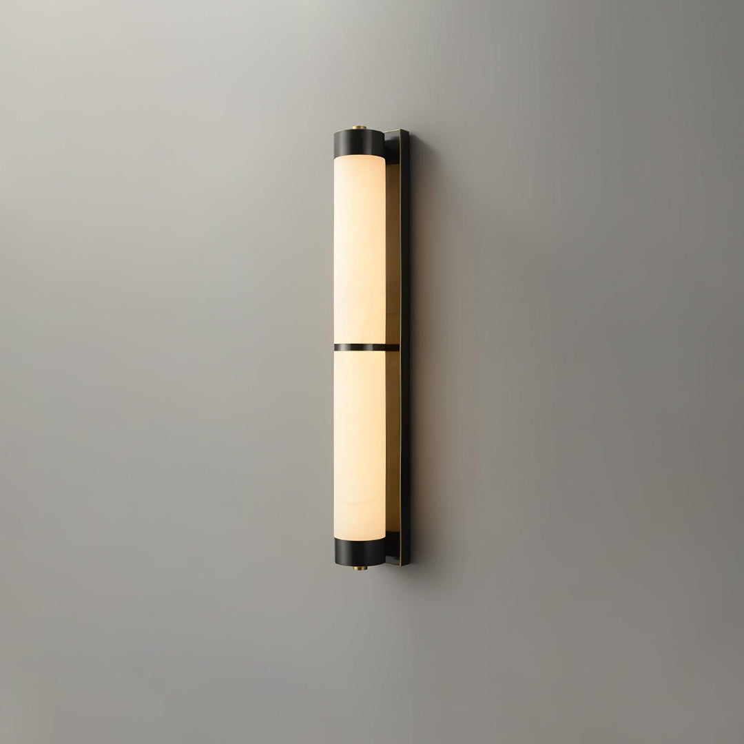 Cylindra Alabaster Brass Wall Light - Vakkerlight