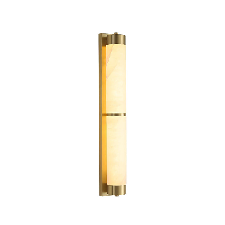 Cylindra Alabaster Brass Wall Light - Vakkerlight