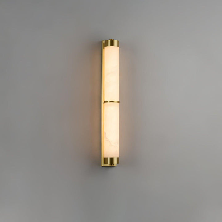 Cylindra Alabaster Brass Wall Light - Vakkerlight