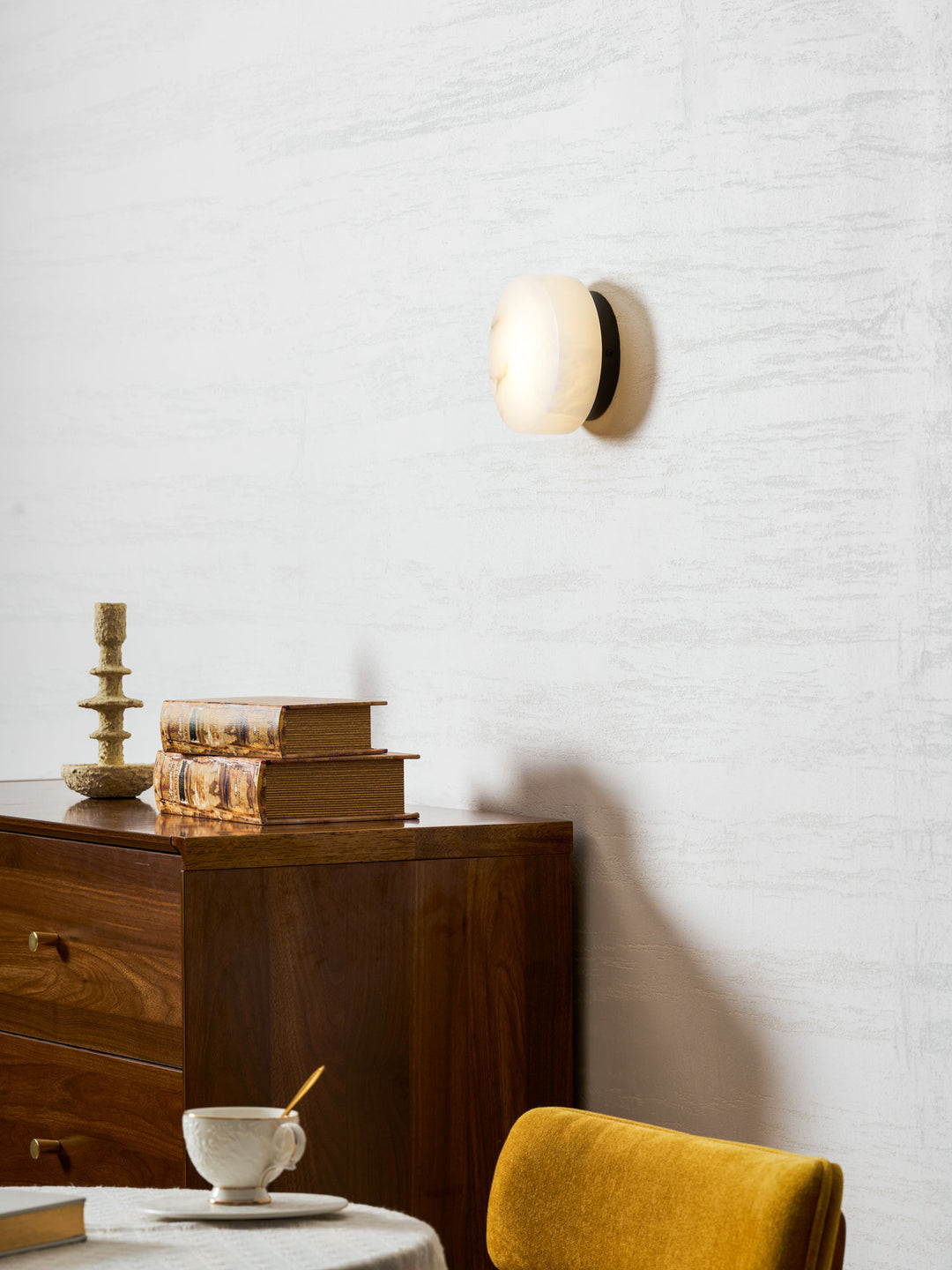 Cylindrical Alabaster Wall Light - Vakkerlight