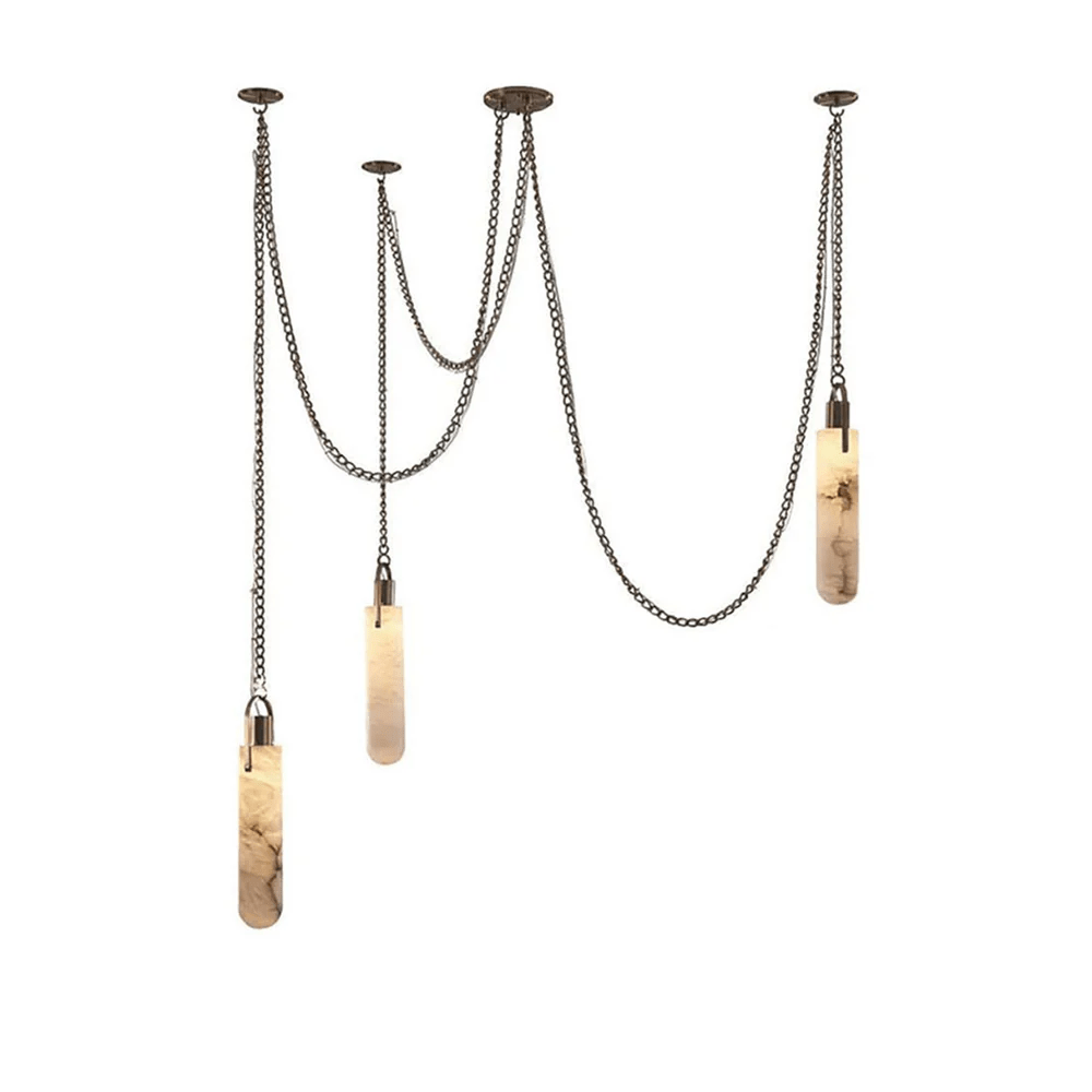 Cylindrical Cluster Alabaster Chandelier - Vakkerlight
