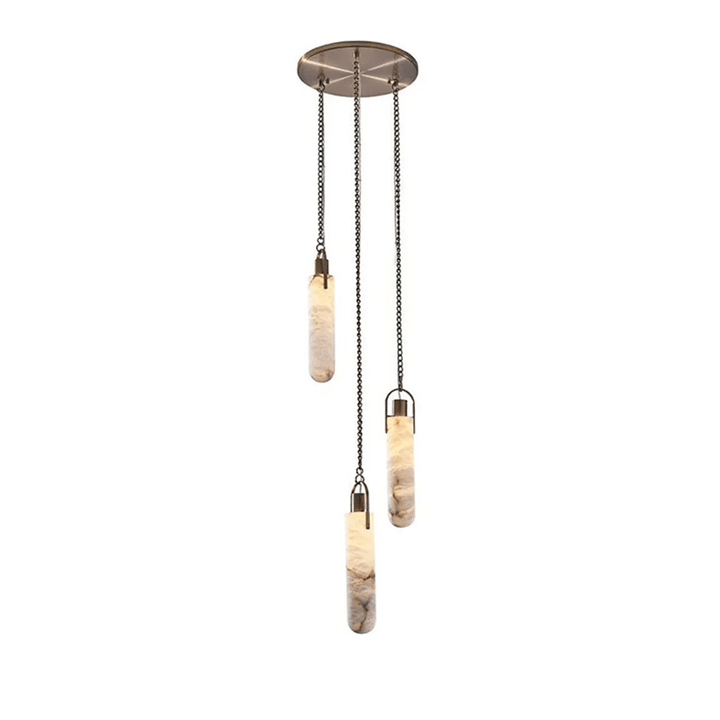 Cylindrical Cluster Alabaster Chandelier - Vakkerlight