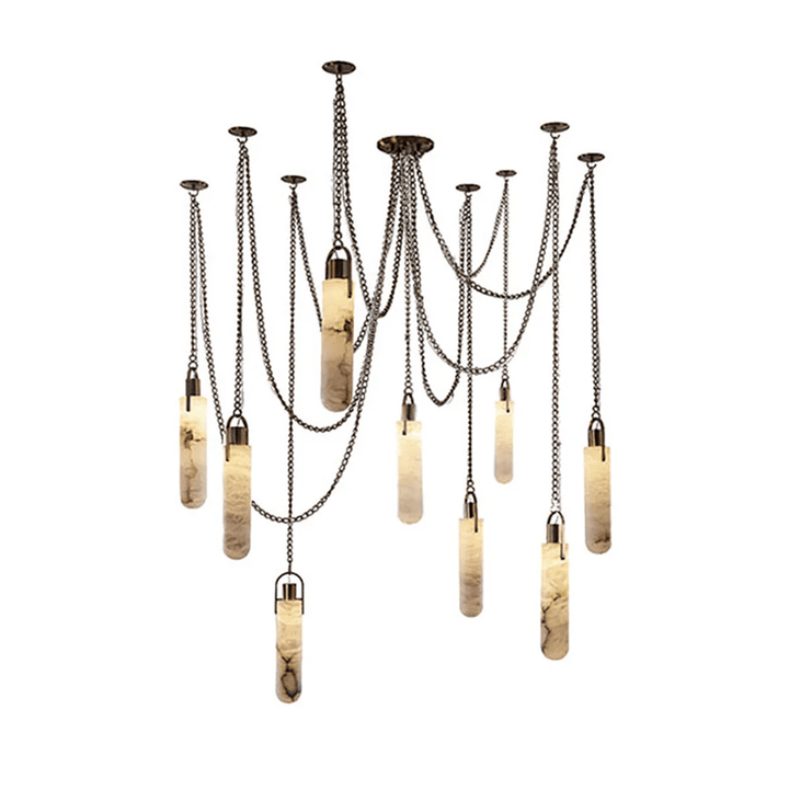 Cylindrical Cluster Alabaster Chandelier - Vakkerlight