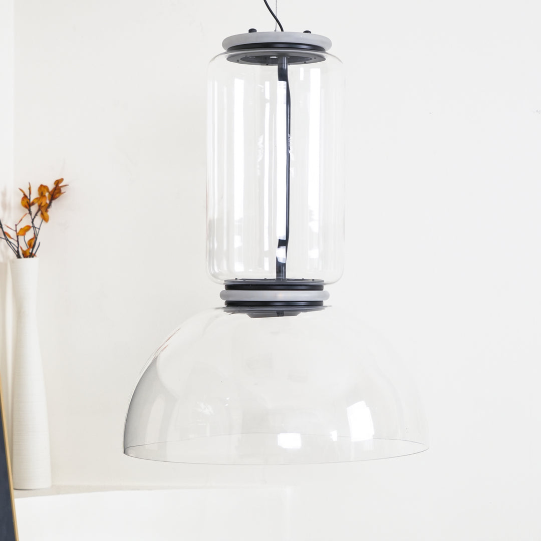 Cylindrical Glass Pendant Light