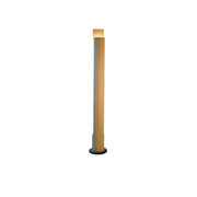 Cilindrische houten kolomvloerlamp 