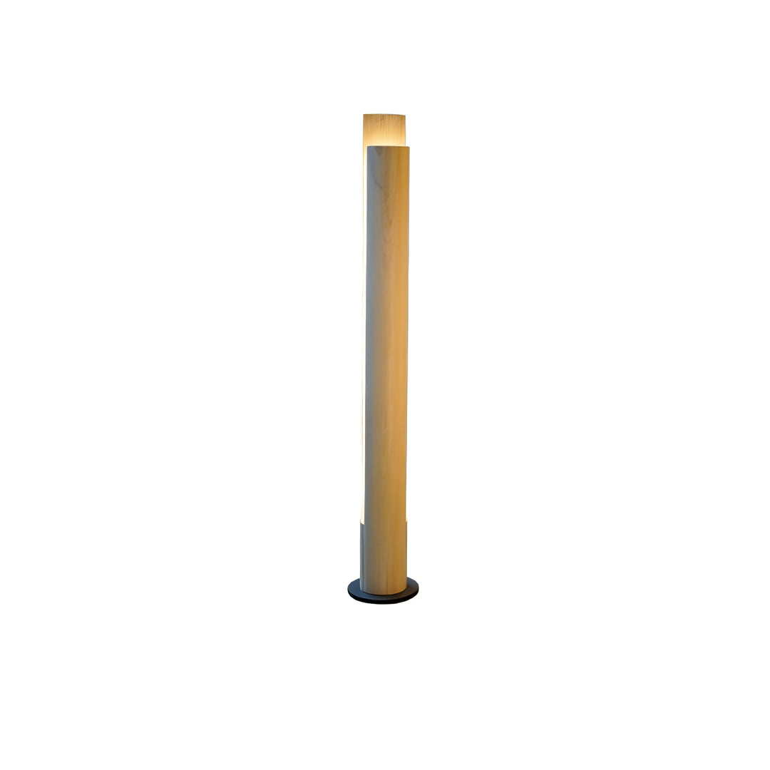 Cylindrical Timber Column Floor Lamp - Vakkerlight