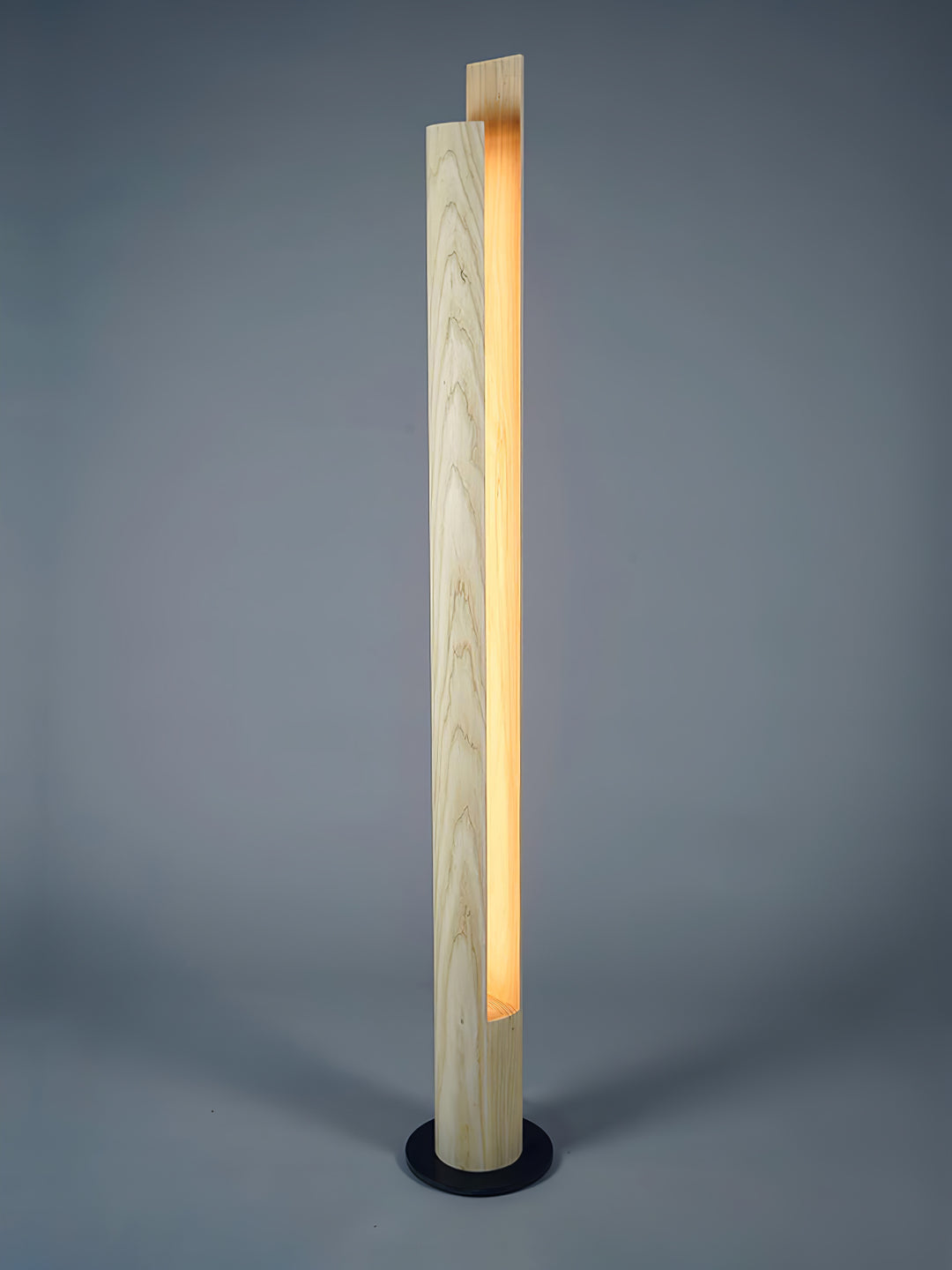 Cylindrical Timber Column Floor Lamp - Vakkerlight