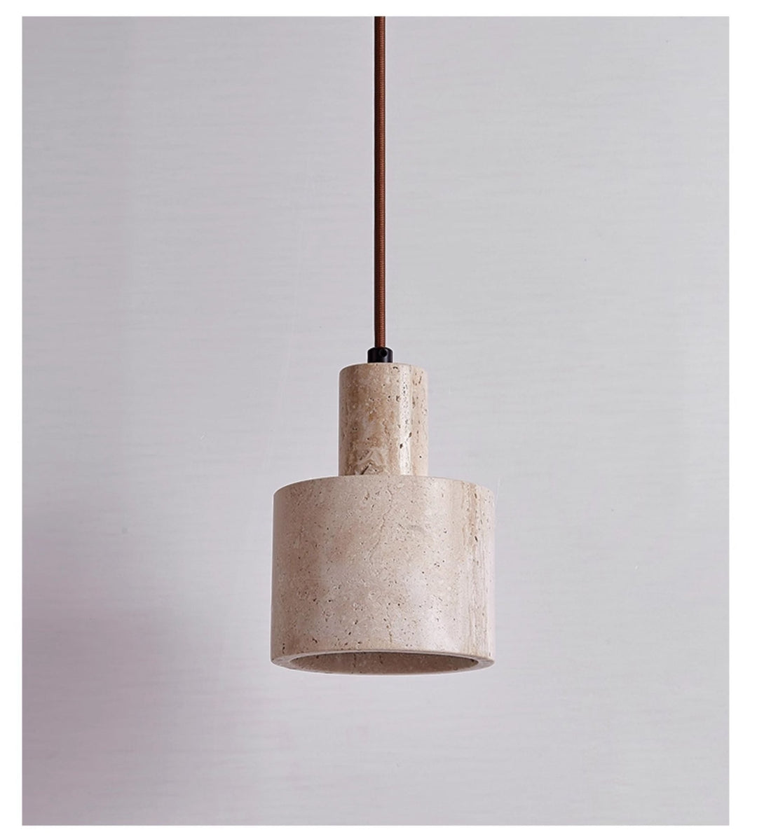 Cylindrical Travertine Pendant Lamp - Vakkerlight