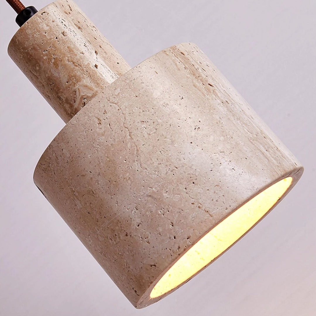 Cylindrical Travertine Pendant Lamp - Vakkerlight