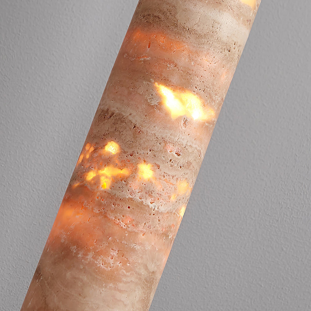 Cylindrical Travertine Pendant Light - Vakkerlight