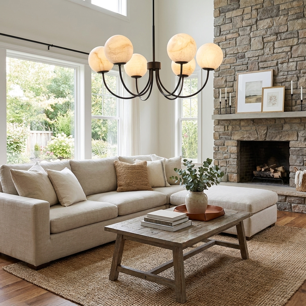 Cyrilla Alabaster Chandelier