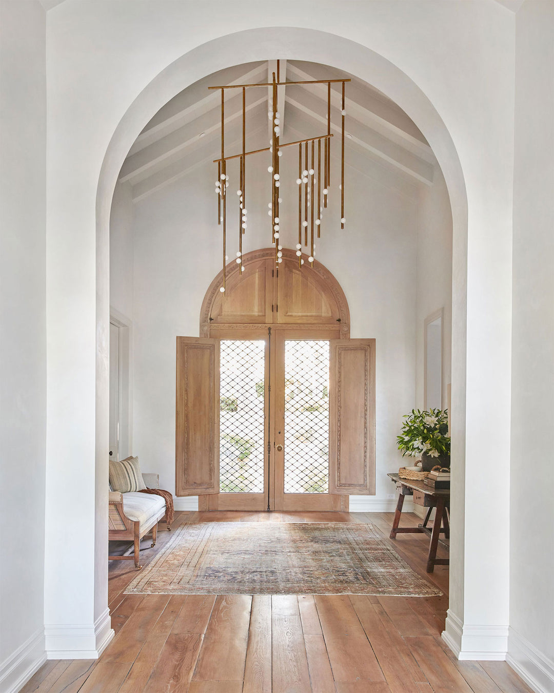 Brass Glass Drop Chandelier - Vakkerlight