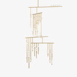 Lustre en verre et laiton gouttes