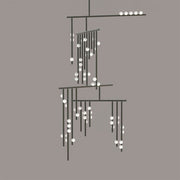 Brass Glass Drop Chandelier - Vakkerlight