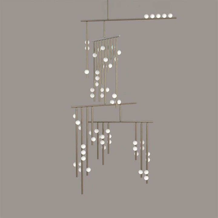 Brass Glass Drop Chandelier - Vakkerlight