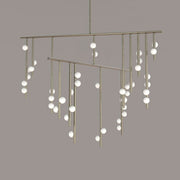 Brass Glass Drop Chandelier - Vakkerlight