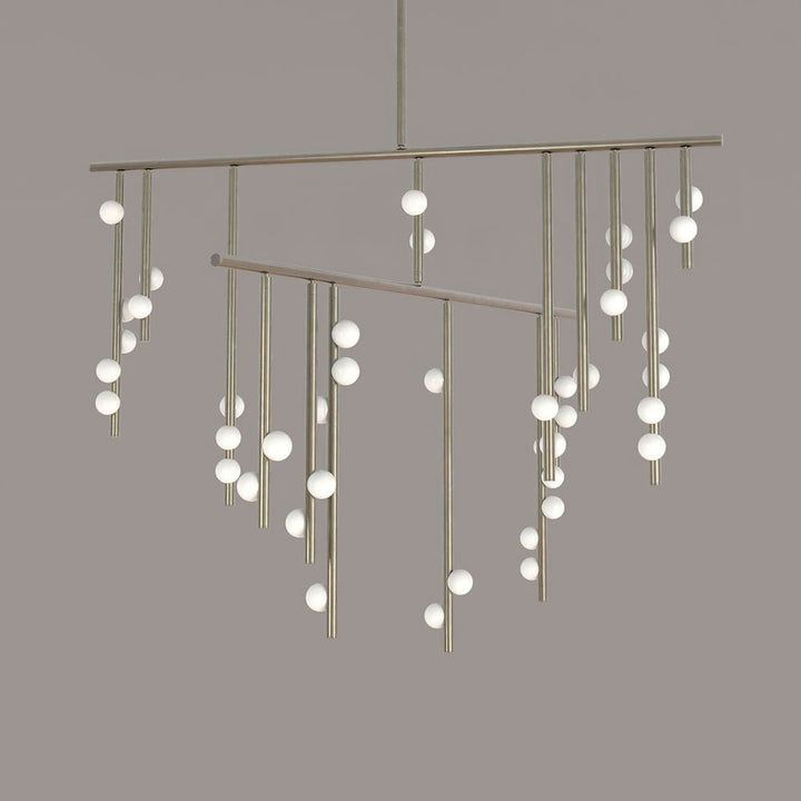 Brass Glass Drop Chandelier - Vakkerlight