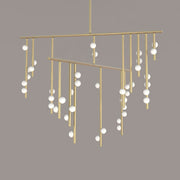 Brass Glass Drop Chandelier - Vakkerlight