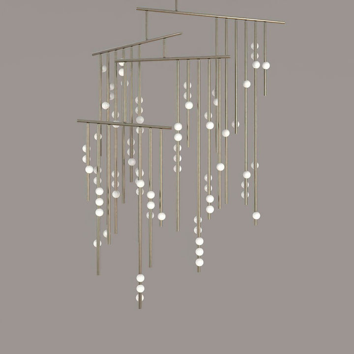 Brass Glass Drop Chandelier - Vakkerlight