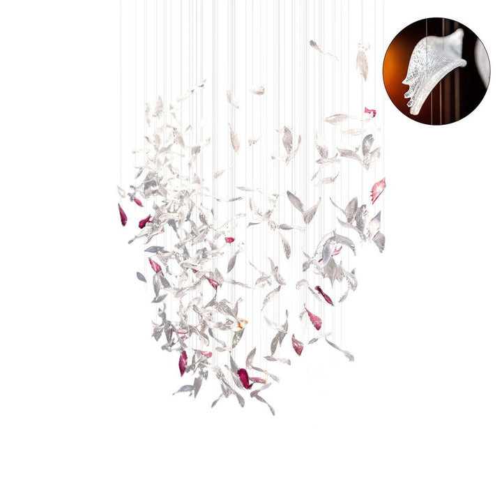 Flying Glass Feather Chandelier - Vakkerlight