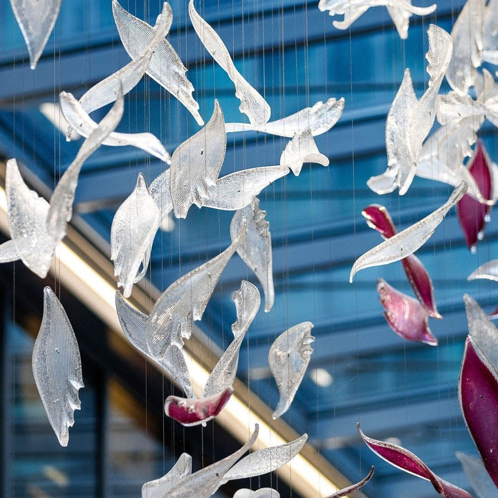 Flying Glass Feather Chandelier - Vakkerlight