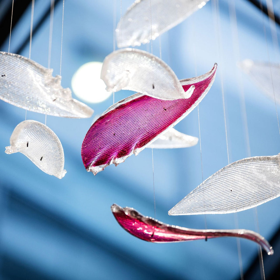 Flying Glass Feather Chandelier - Vakkerlight